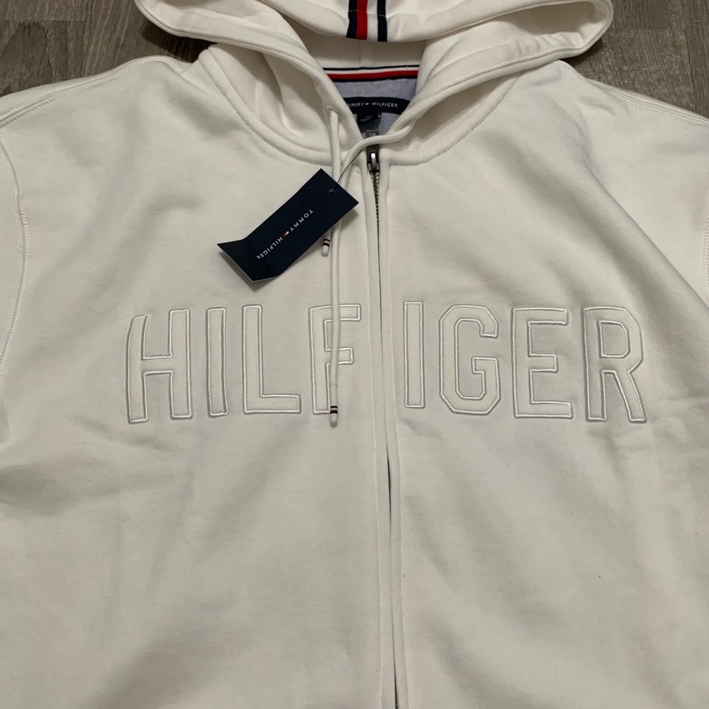 Tommy Hilfiger White Hoodie Jacket